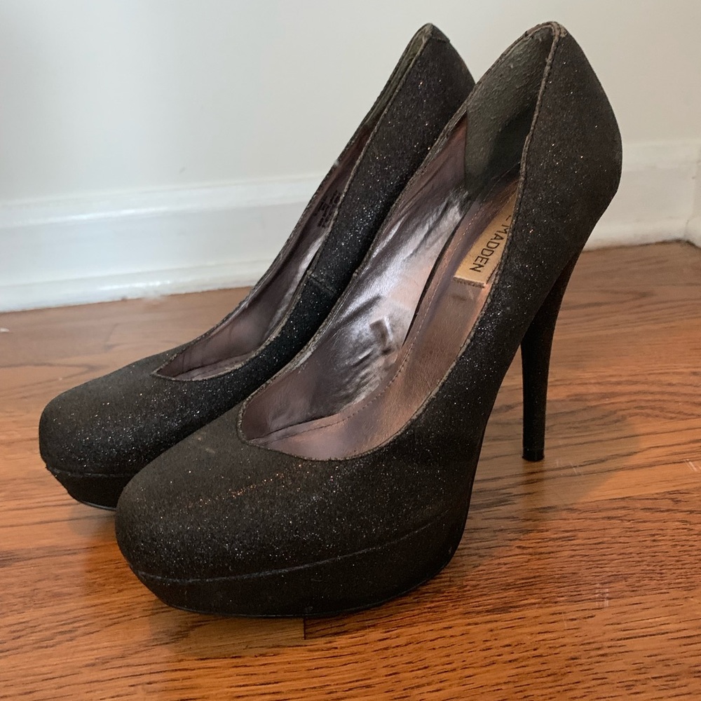 NYE Steve Madden Glitter Heels